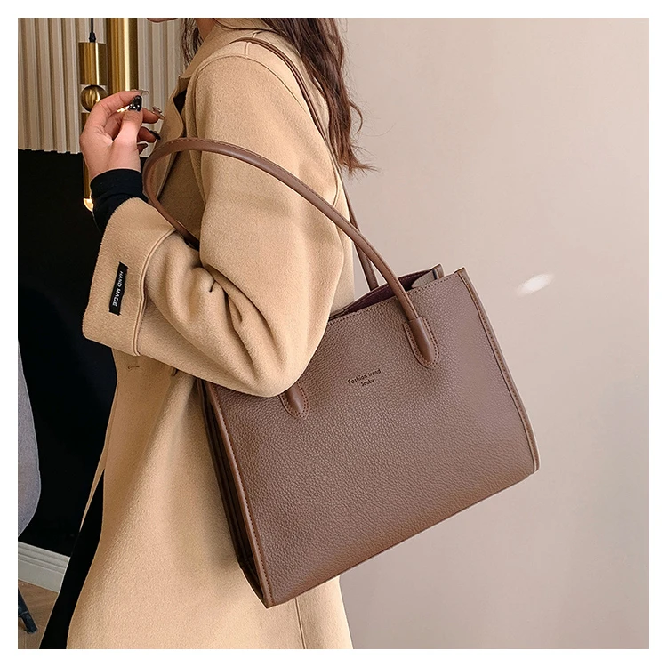 通勤休闲百搭2023年款大容量女士托特包潮流大容量包包大包包