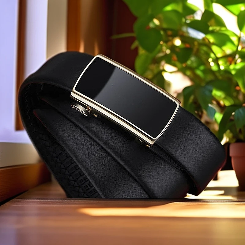 GOTHICEARL/歌特伯爵潮流时尚头层牛皮皮带真皮商务自动扣裤带