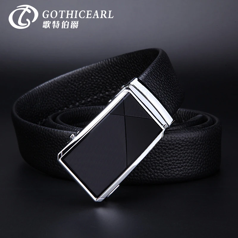 GOTHICEARL/歌特伯爵头层牛皮腰带男款男商务裤带皮带男士潮流