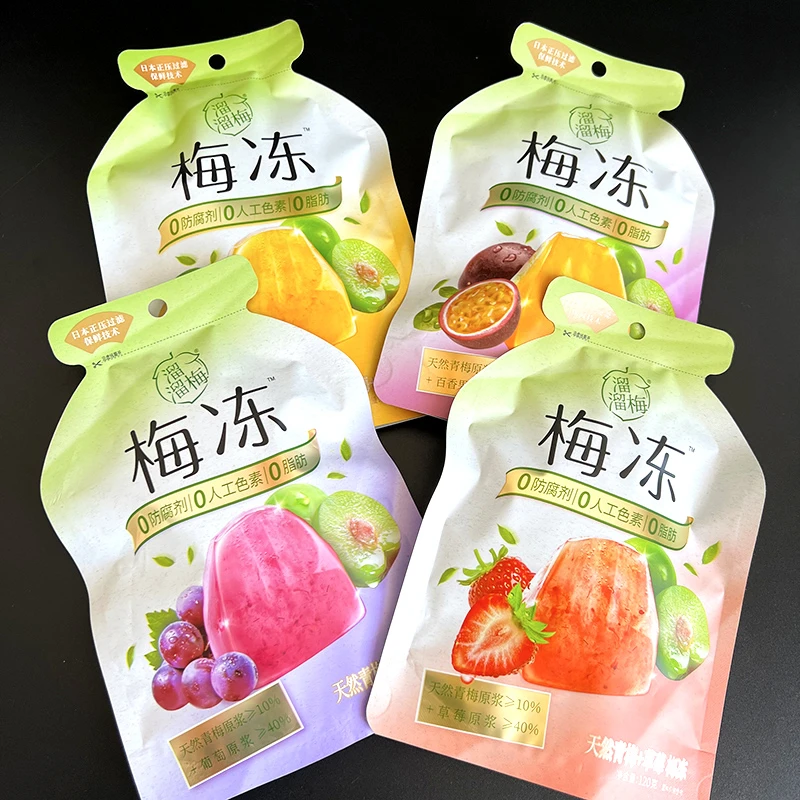溜溜梅梅冻120g袋装酸甜口味果冻梅子布丁蒟蒻冻办公休闲零食小吃