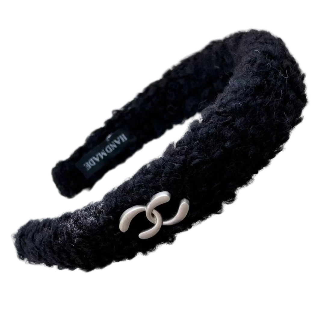 凯旋门毛毛发卡发箍头饰网红2023新款高级感女秋冬毛绒头箍高颅顶