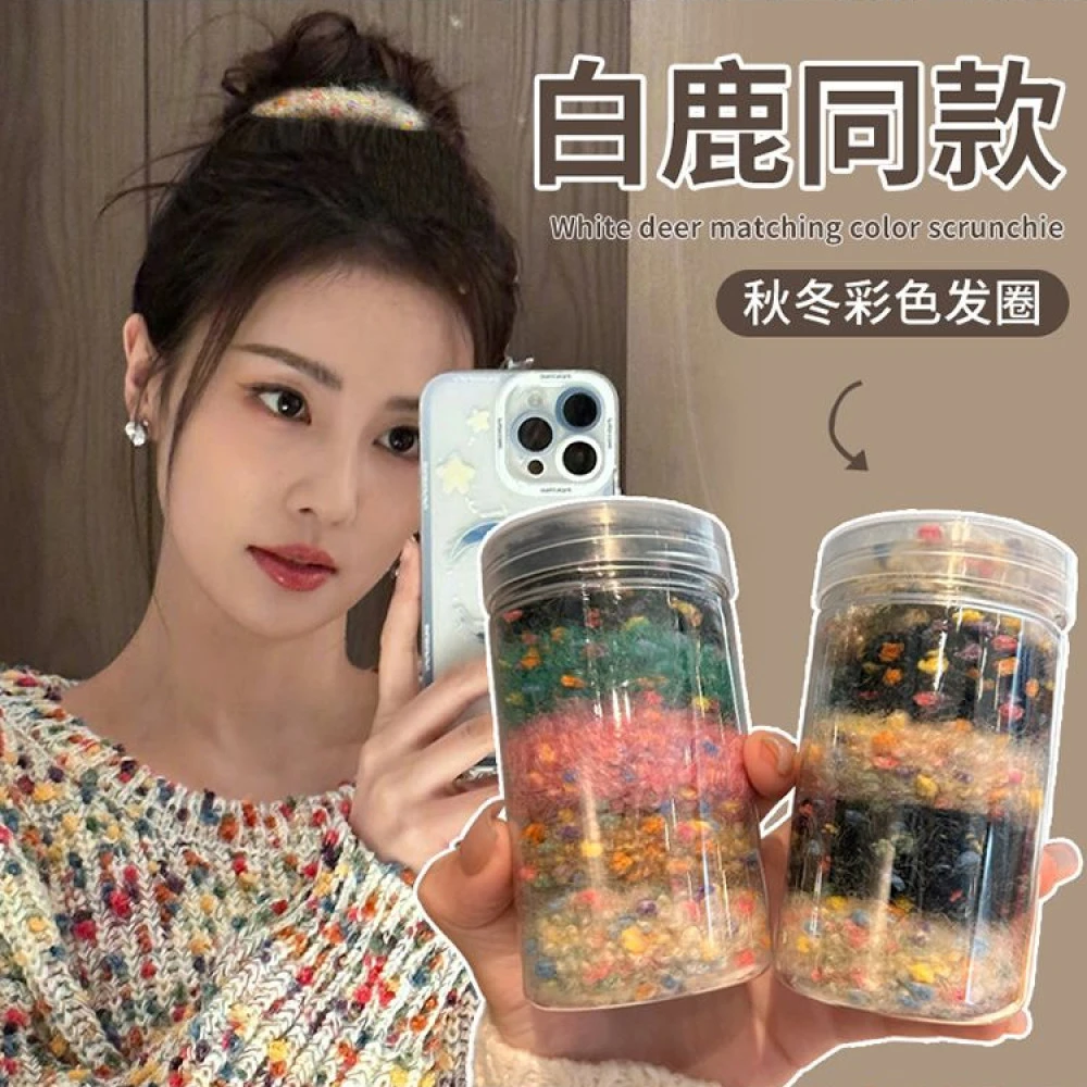 网红加粗丸子头发圈头绳女2023秋冬新款橡皮筋高弹力耐用头饰发绳