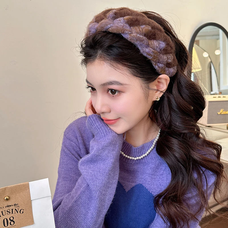 显脸小高级感复古高颅顶麻花发箍女2023新款网红头箍洗脸压发头饰
