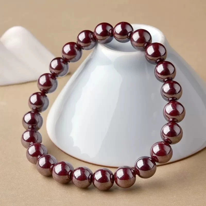 天然辰砂【天意珠宝阁】天然原矿朱砂卡8mm手串附赠卡1.0的108南红