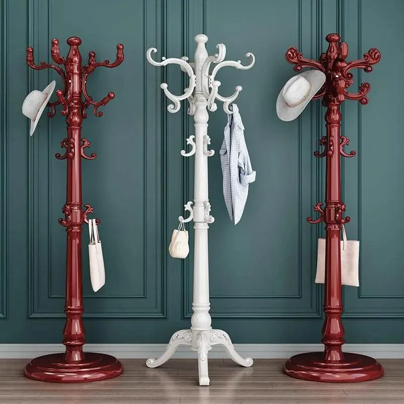 X【新疆】小扬哥欧式实木衣帽架落地挂衣架大衣架晾衣架衣