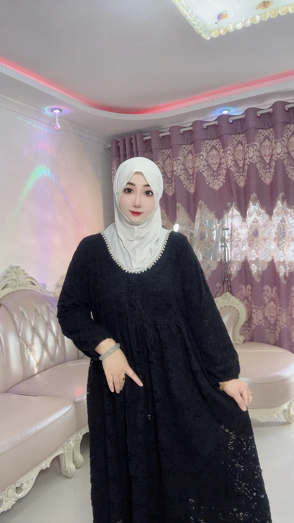 高档气质显瘦水貂绒蕾丝裙