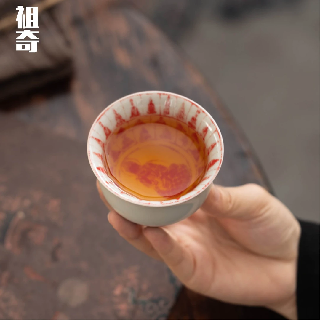 祖奇佛像主人杯莲花杯草木灰品茗杯陶瓷茶杯个人专用单杯功夫茶具