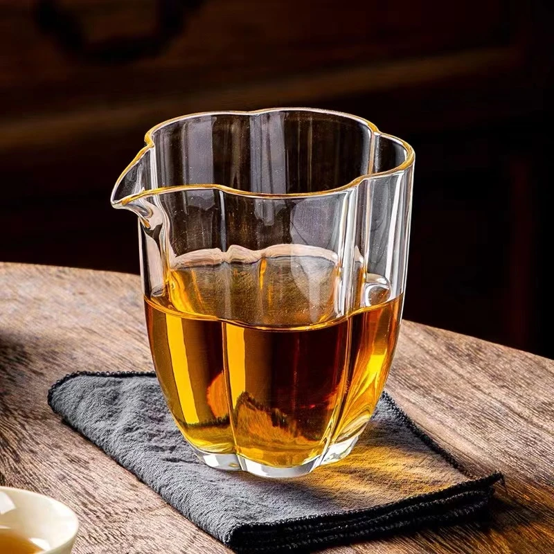 祖奇梅花玻璃公道杯加厚简约公杯耐高温茶海花瓣分茶器个性茶具