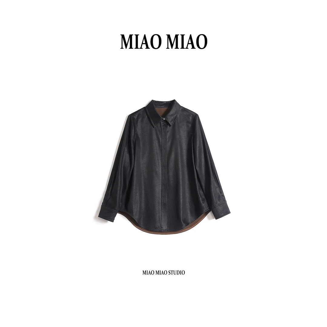 【墨挽】淼淼家20213原咖古法油光缎秋季新款优雅显瘦香云纱上衣