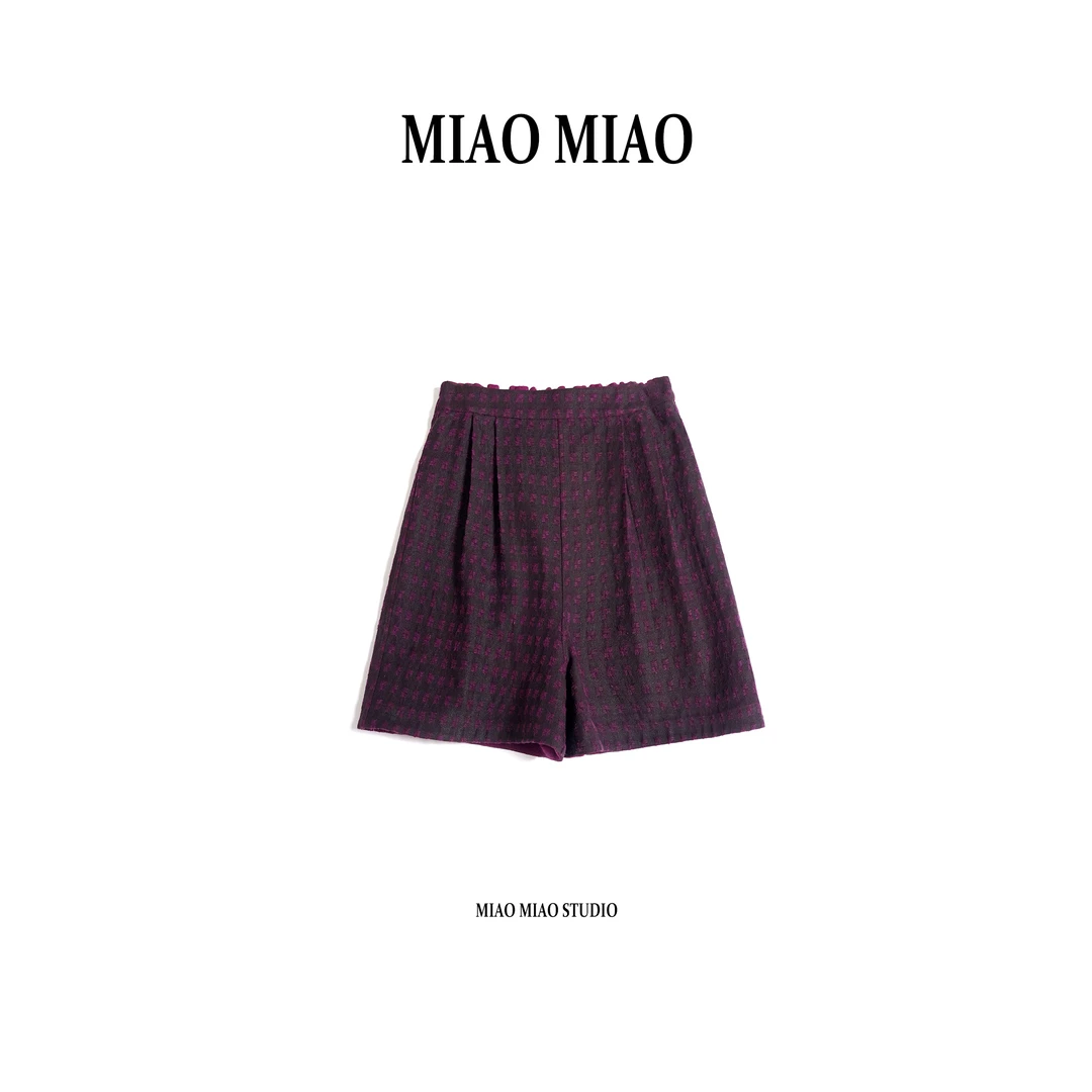 【媛淑】淼淼家30085春夏季休闲气质百搭双面穿柞蚕丝香云纱短裤