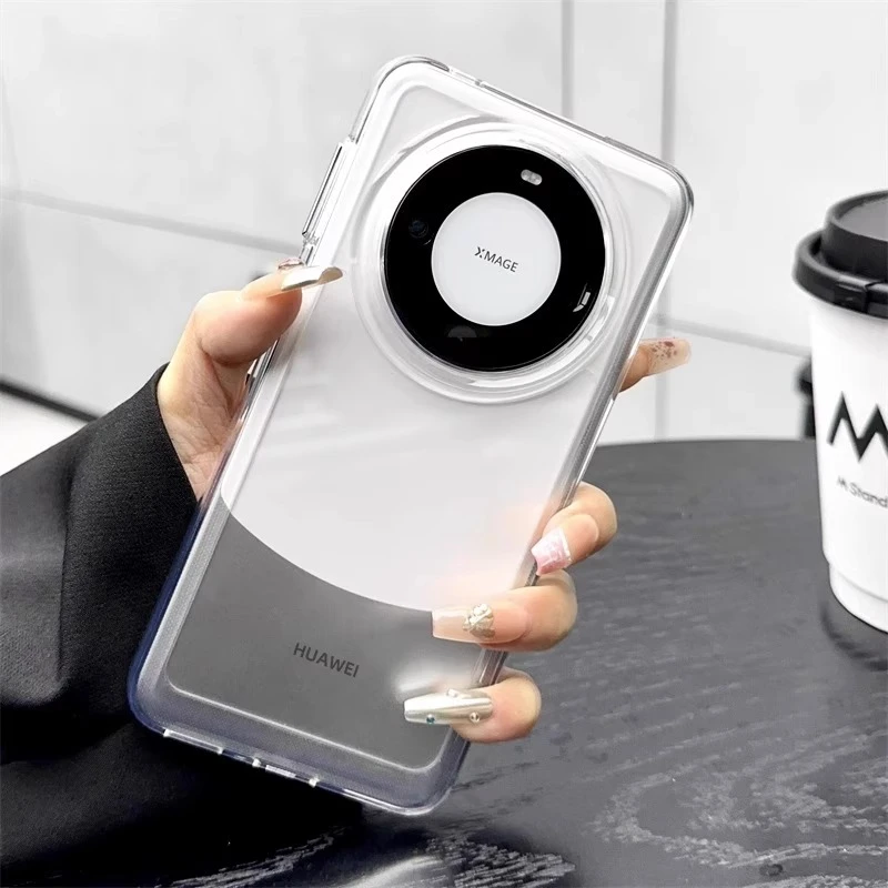 华为mate60pro手机壳新款透明保护壳mate50透明优品原装防摔壳