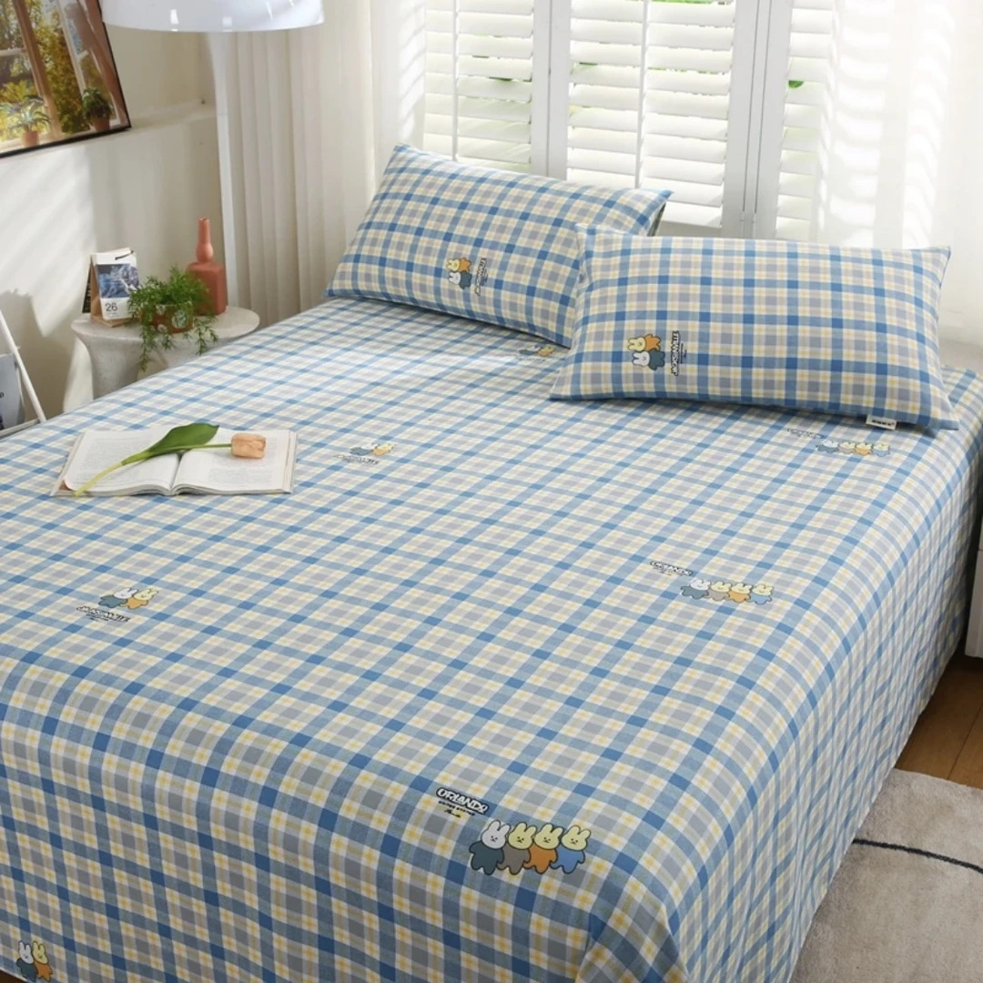 精纺高支斜纹面料床单150*230柔软亲肤保暖【晴天格】