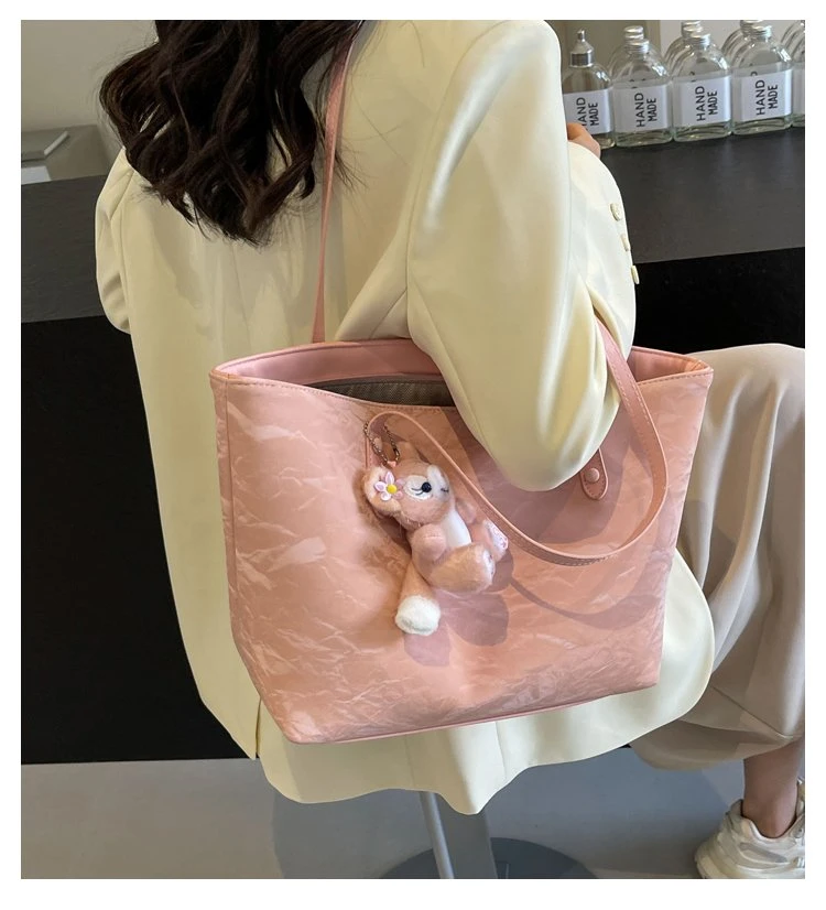 托特包休闲百搭通勤单肩包简约大容量6609