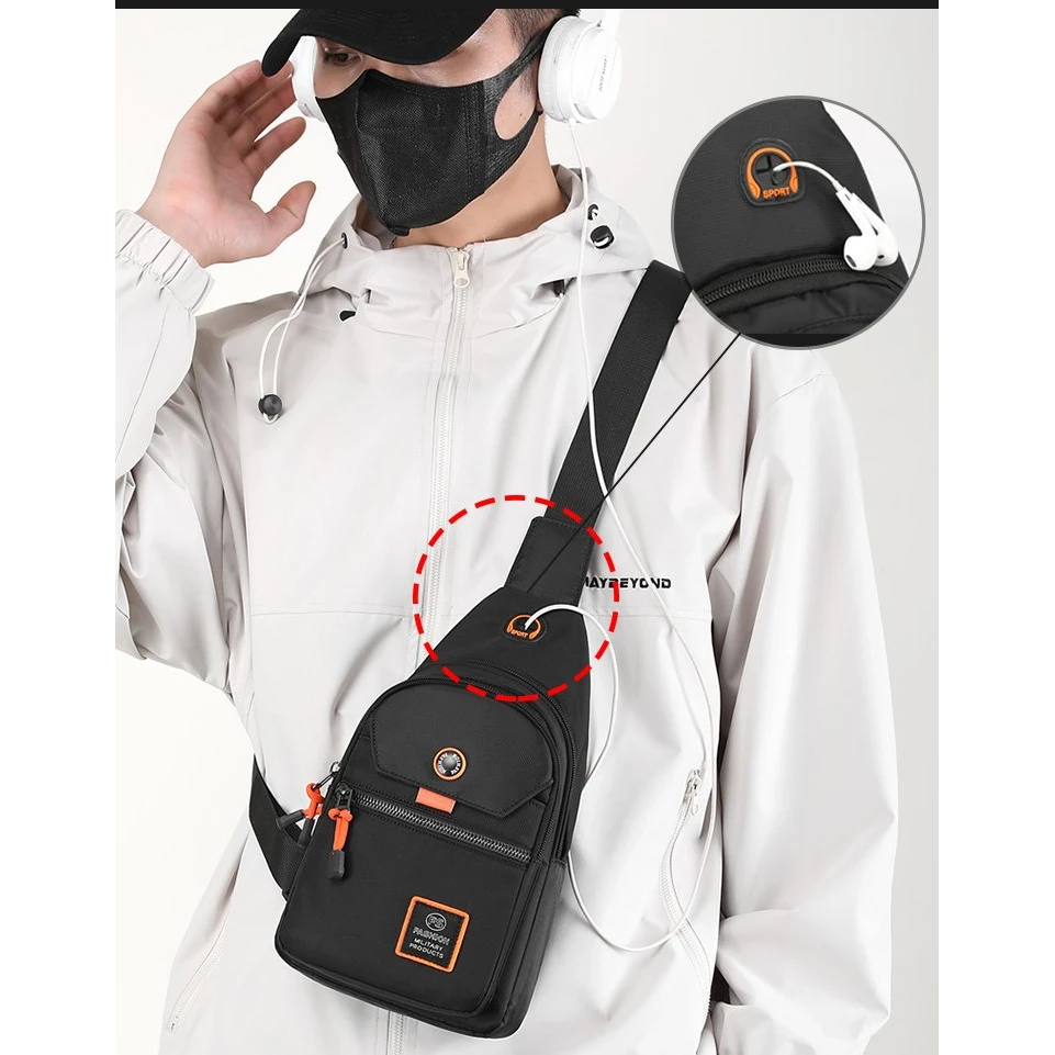 【高31宽17厚8】新款男士经典百搭胸包单肩斜挎包7082