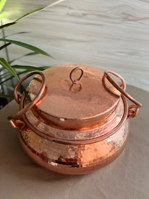 【杨小锤铜器】紫铜纯手工罗锅 铜锅鱼铜锅饭专用锅 电磁炉燃气可用