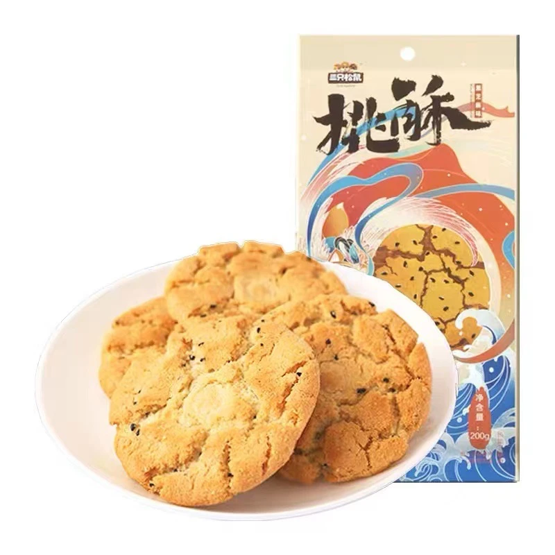 三只松鼠香甜黑芝麻味200g网红爆款小吃糕点怀旧经典条酥独立吃ZZ