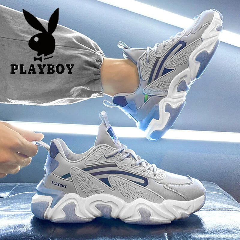 PLAYBOY潮流男鞋新品秋季男款男士厚底增高老爹鞋休闲运动鞋子男
