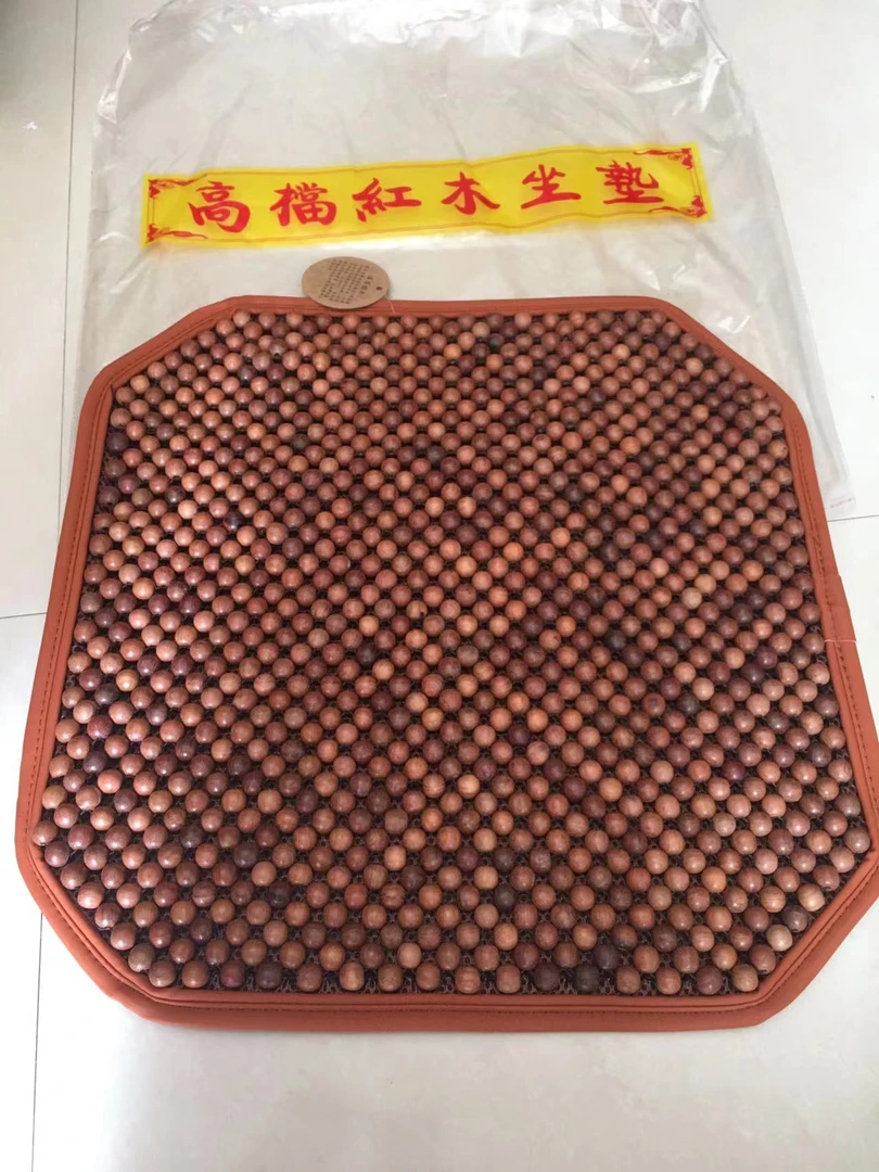 缅甸实木汽车座垫原木色尺寸48x48cm