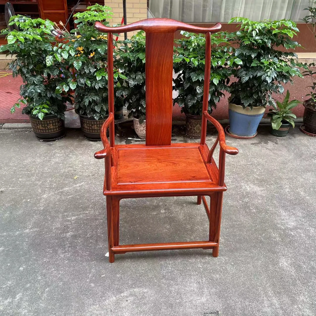 缅甸实木四出头椅办公椅坐板尺寸65x51x50cm,靠背122