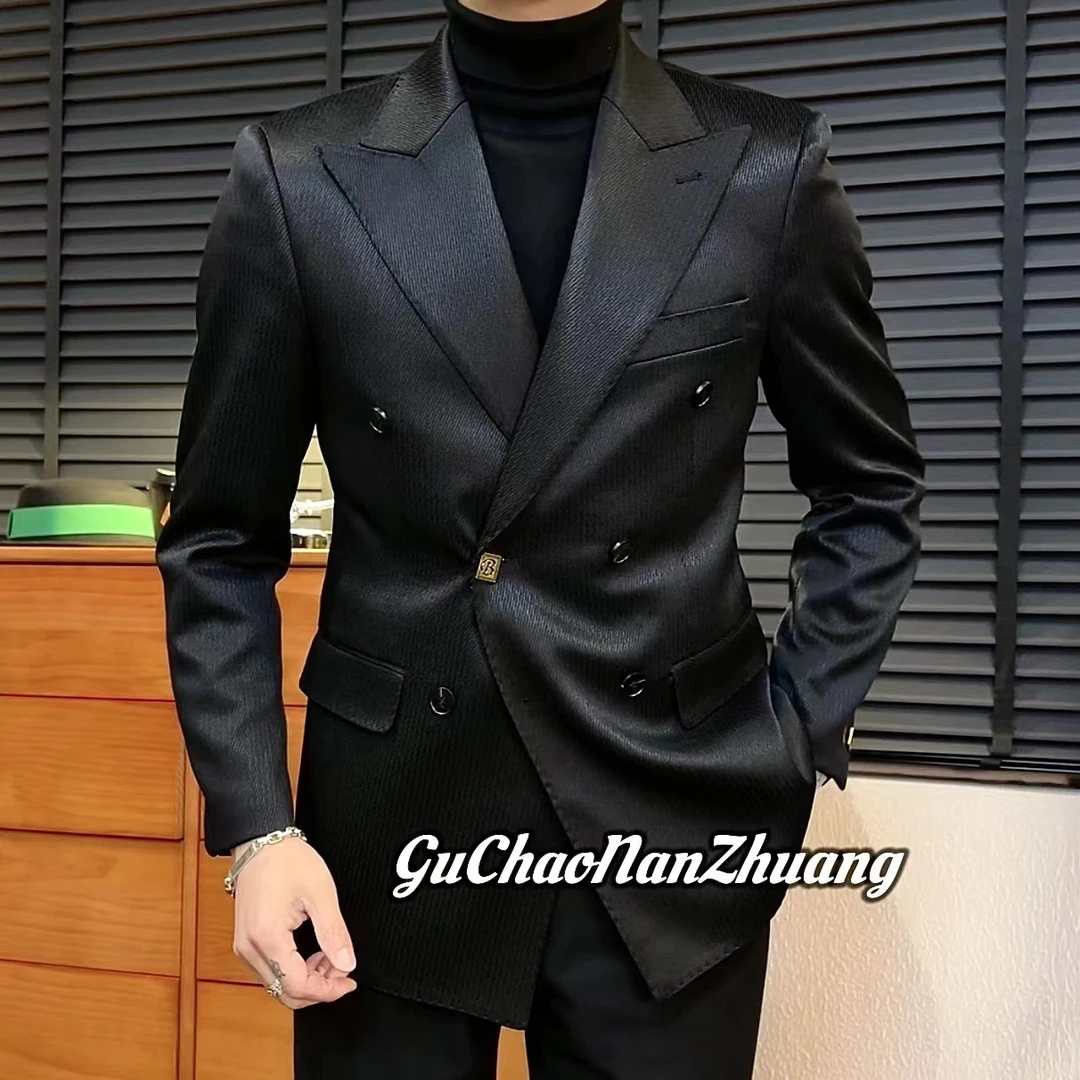 【Gc-古潮】--上新-意式-高定压轴纹双排金属扣- 单西