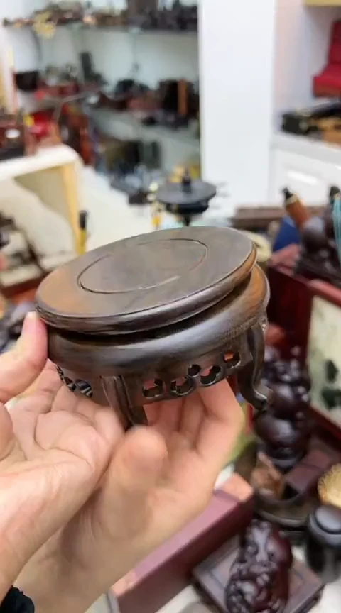 【闪购商品】黑檀圆香几底座