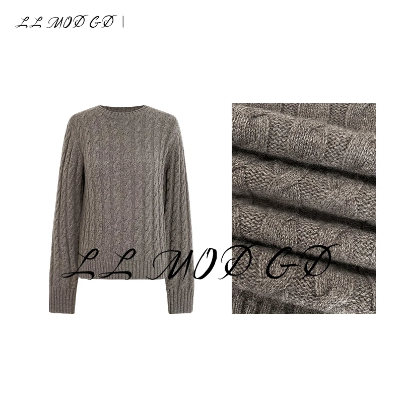 炽热的冬  长袖圆领毛衣女秋冬保暖纯色套头针织衫上衣LL-232151