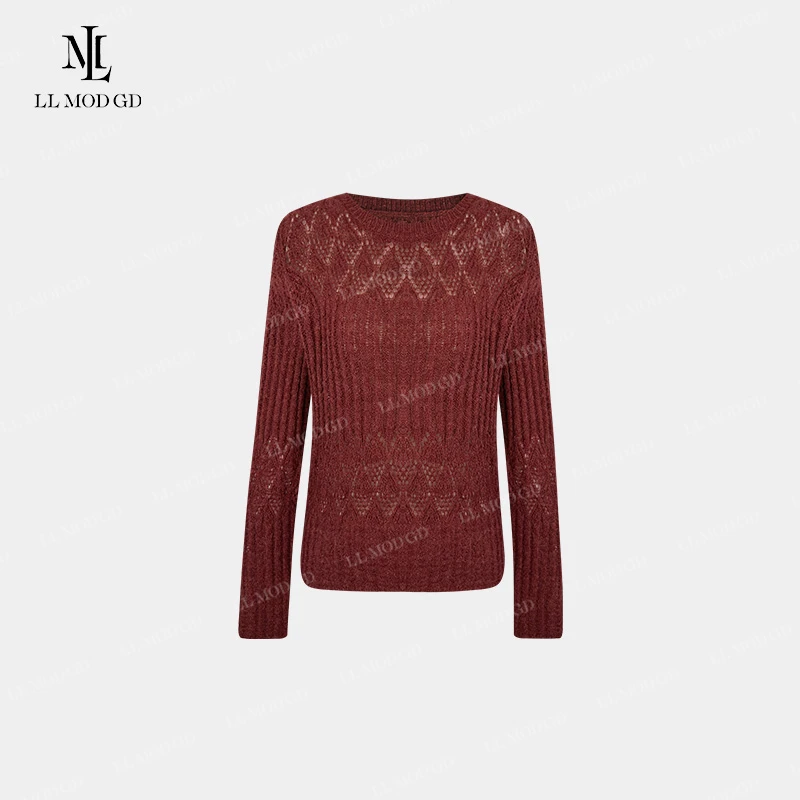 LL·MOD·GD欧洲站 2024秋独特设计镂空慵懒风设计感上衣YL-253067