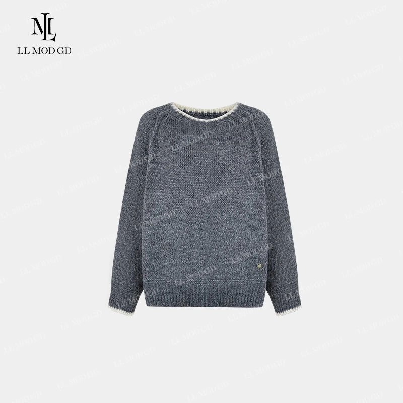 太妃糖  圆领长袖针织衫女秋季套头百搭宽松显瘦上衣CY-254180