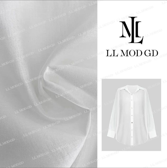 LL·MOD·GD夏季简约衬衫女新款轻薄宽松垂坠感慵懒衬衫XR-251902