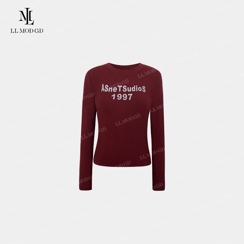 梦回1997  字母T恤2024早秋时尚休闲圆领百搭长袖上衣YL-253362