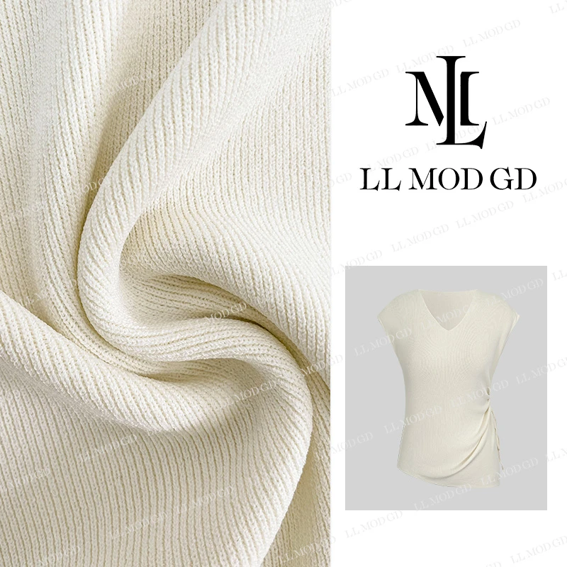 椰乳轻岚 夏季简约无袖气质针织衫时尚修身显瘦抽绳上衣YL-251720