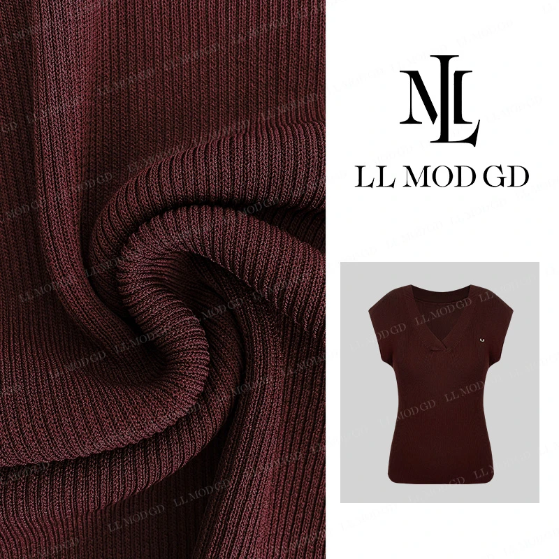 LL·MOD·GD夏季V领时尚洋气欧尼气质纯色百搭女士上衣YL-251634