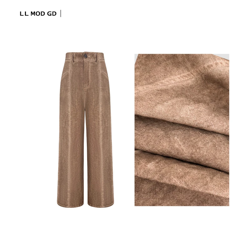 【莉莉家】夏季新款设计高级感小众休闲裤LL-231489