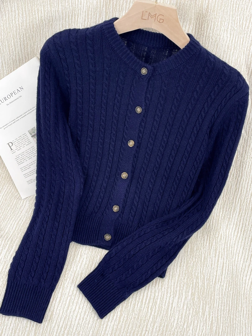 素色秋意  长袖修身针织衫女秋季ins纯色气质百搭上衣YL-254000