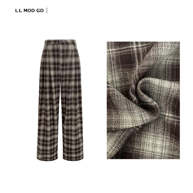 LL·MOD·GD 春季新款简约百搭格子裤YL-231845