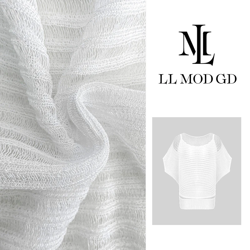 Liekkas 夏季百搭轻奢镂空透气罩衫休闲宽松针织毛衣YLXR-250962