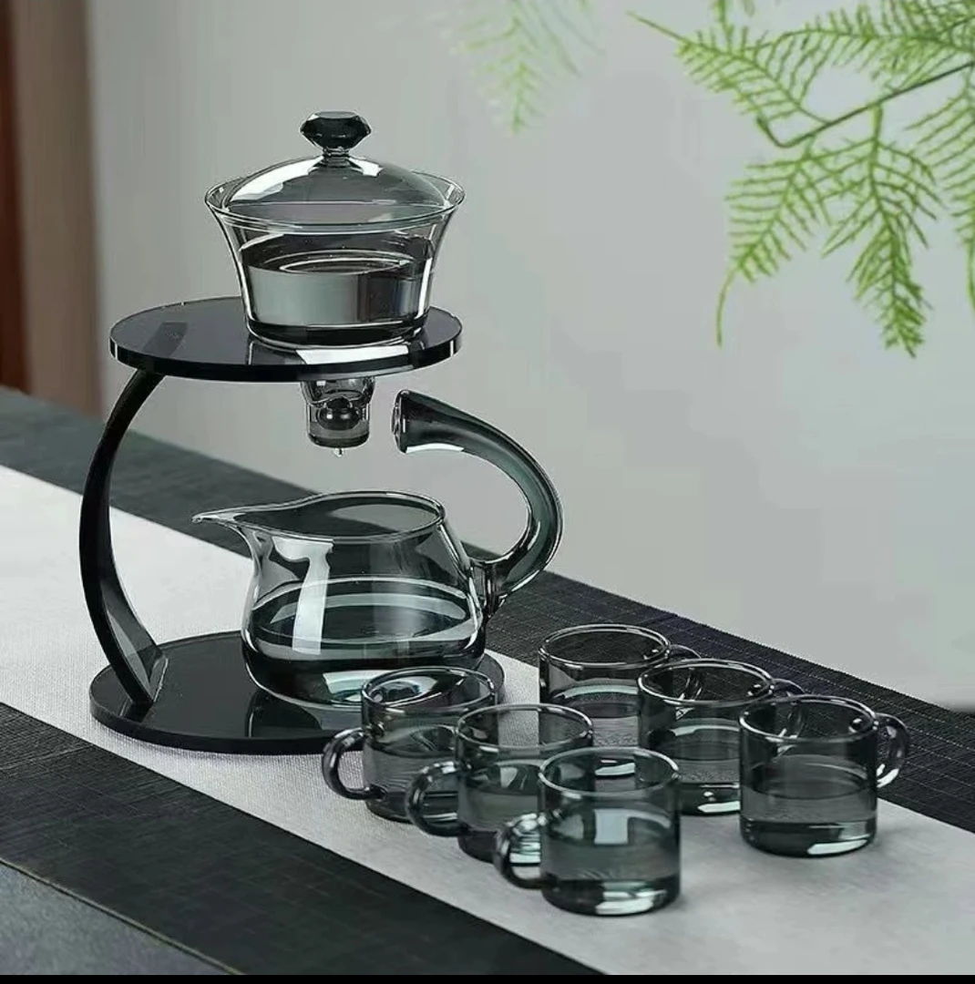 茶具耐热轻奢家用简约全自动耐热创意玻璃玻璃茶具陶瓷懒人泡茶器