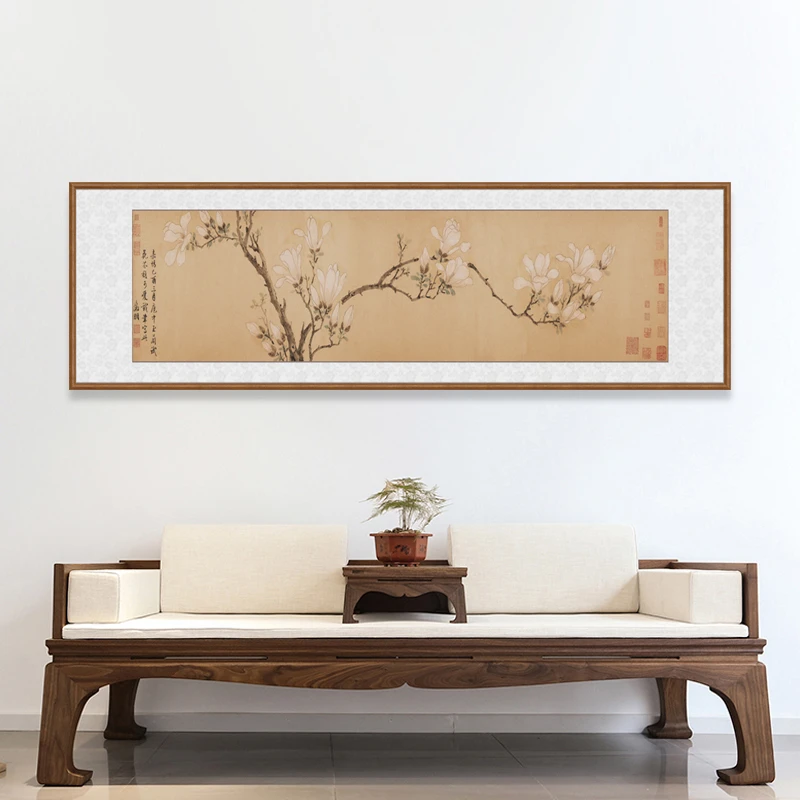客厅背景墙挂画中式餐厅会客厅装饰画床头挂画超清艺术喷绘展示