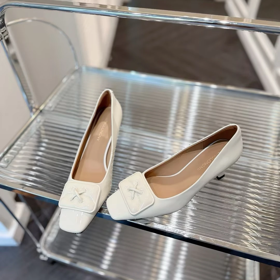 阿芙莎广系联名款9688577女士通勤新款高跟百搭气质方头单鞋