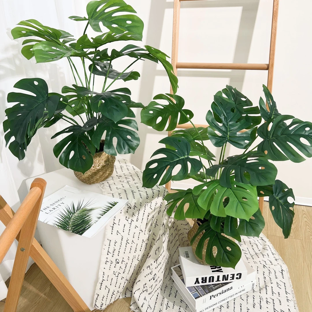 北欧客厅仿真绿植龟背绿植摆件假花ins风装饰小盆栽桌面摆设创意