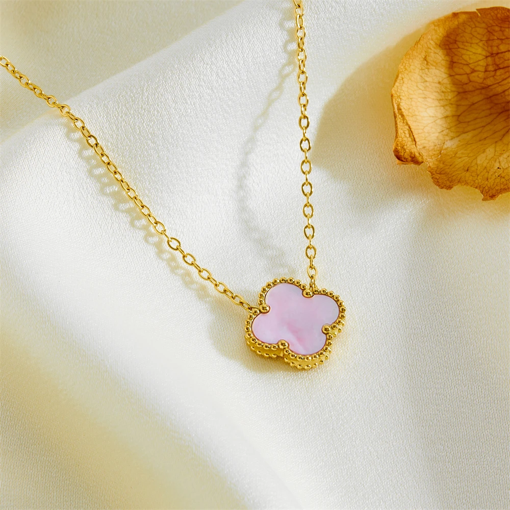 钛钢项链 新款幸运四叶草项链气质轻奢时尚百搭小众ins风轻奢气质