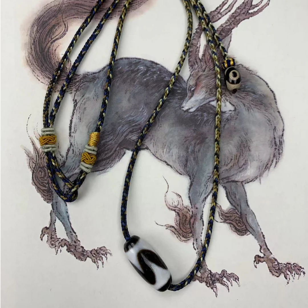 玛瑙吊坠编绳锁骨链款