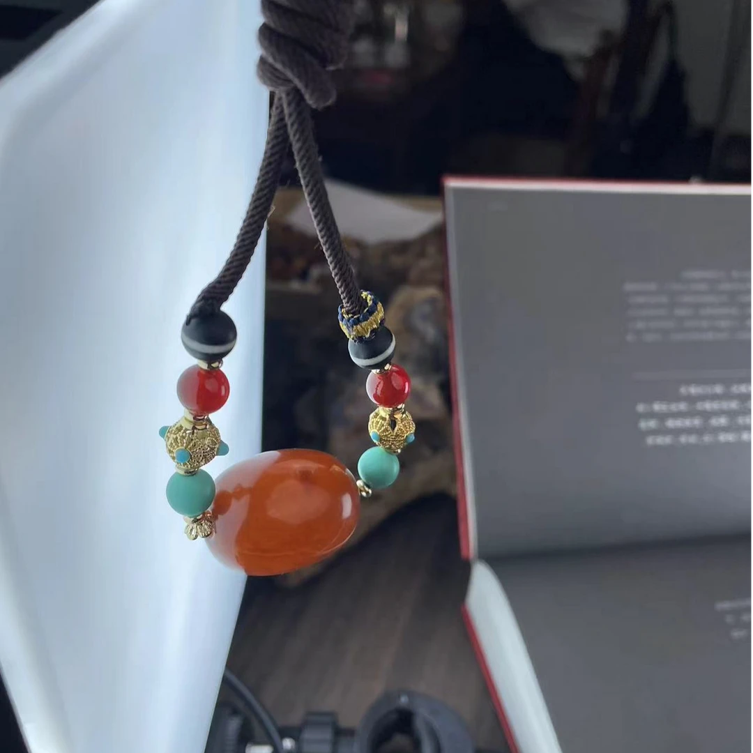 老蜡枣珠锁骨链大款