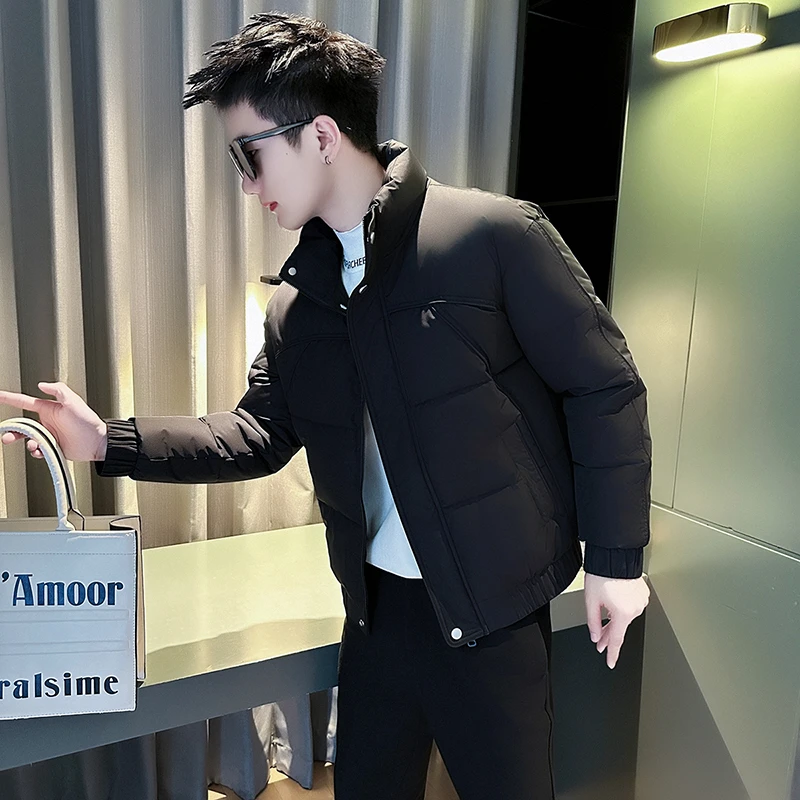 高级感简约潮牌纯色棉衣男款冬季2024新款潮牌百搭爆款冬装棉袄子
