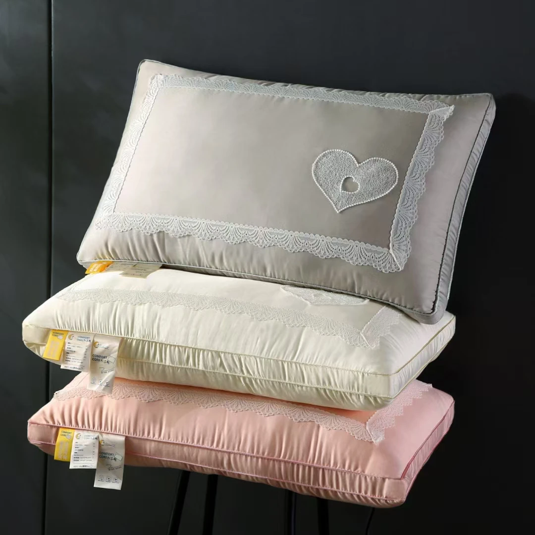 A类全棉枕超柔舒适枕头羽丝绒软枕蓬松柔软家用学生宿舍防螨枕芯