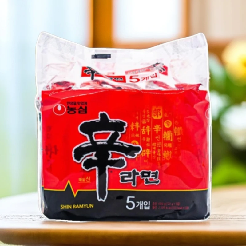 韩国进口农心辛拉面多连包600g