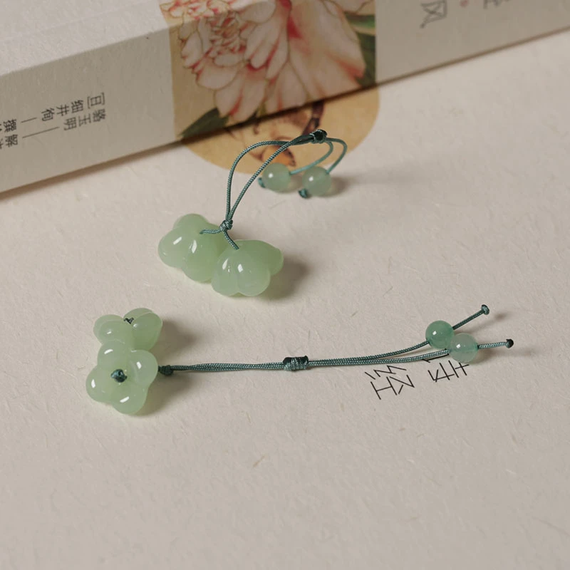 手工编织桂花吊坠小提溜紫砂壶配件挂绳茶壶绳西施壶配饰盖碗挂件