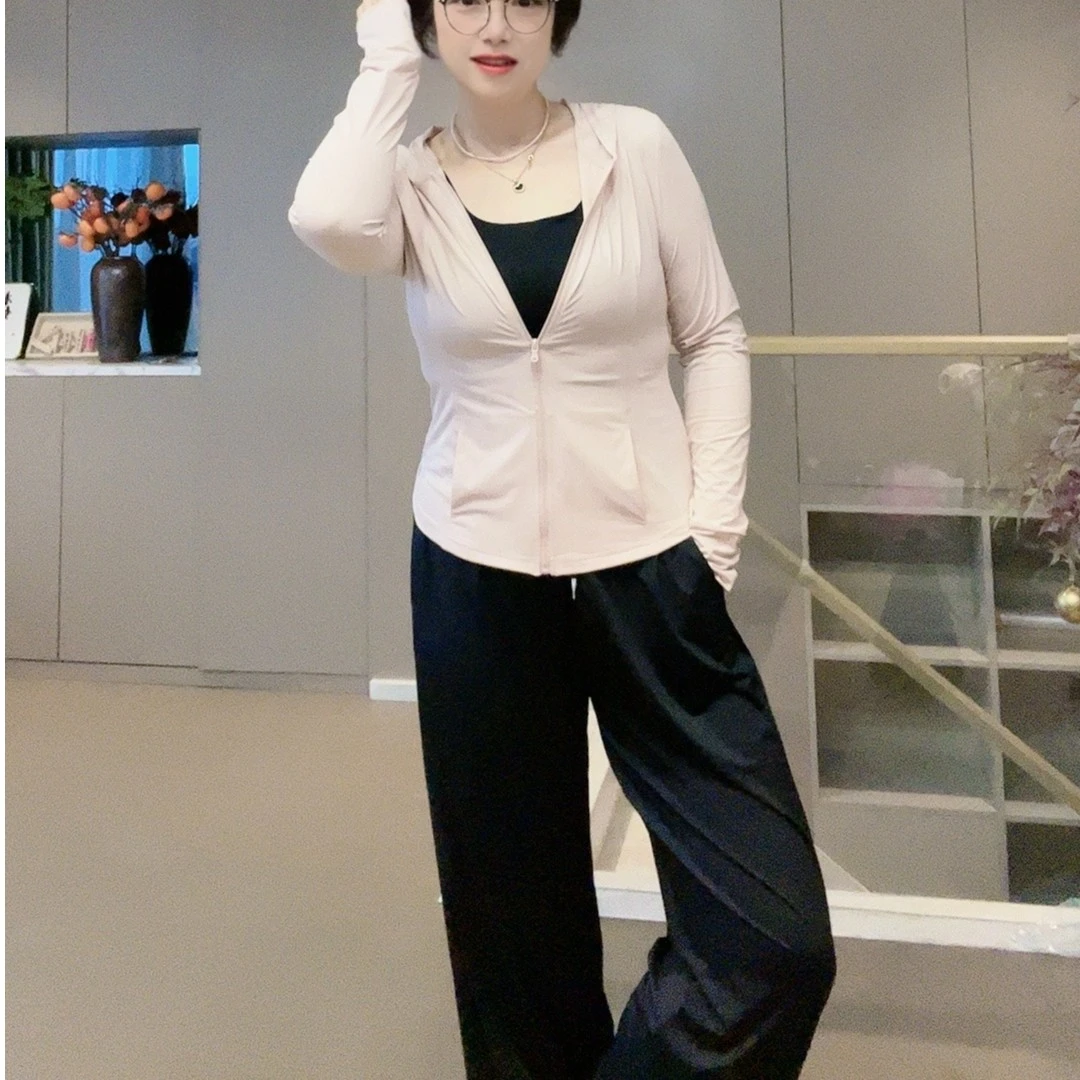 女士夏季防晒凉皮裤女装显瘦透气时尚薄款速干纯色