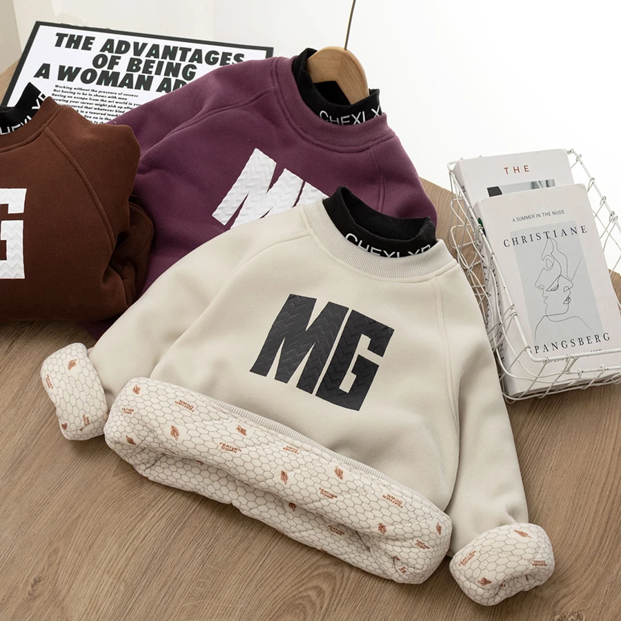 【四合一超厚棉袄】儿童蚕丝校服内搭神器男童女童保暖卫衣中大童