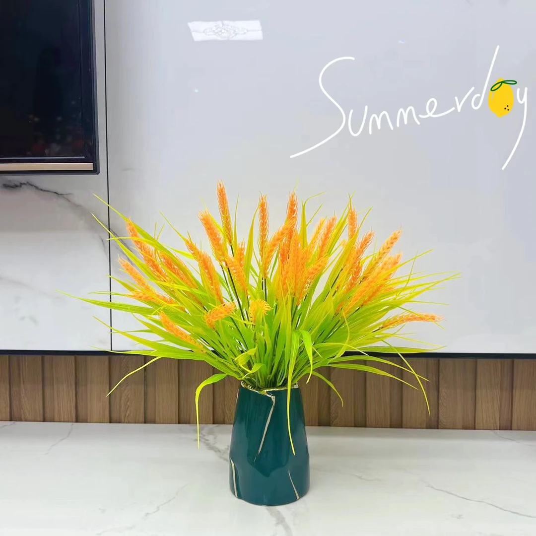 仿真花稻穗稻谷麦穗布景塑料跳舞道具大麦商场装饰客厅餐桌摆放